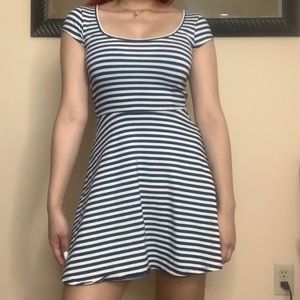 STRIPPED SKATER DRESS// AMERICAN EAGLE